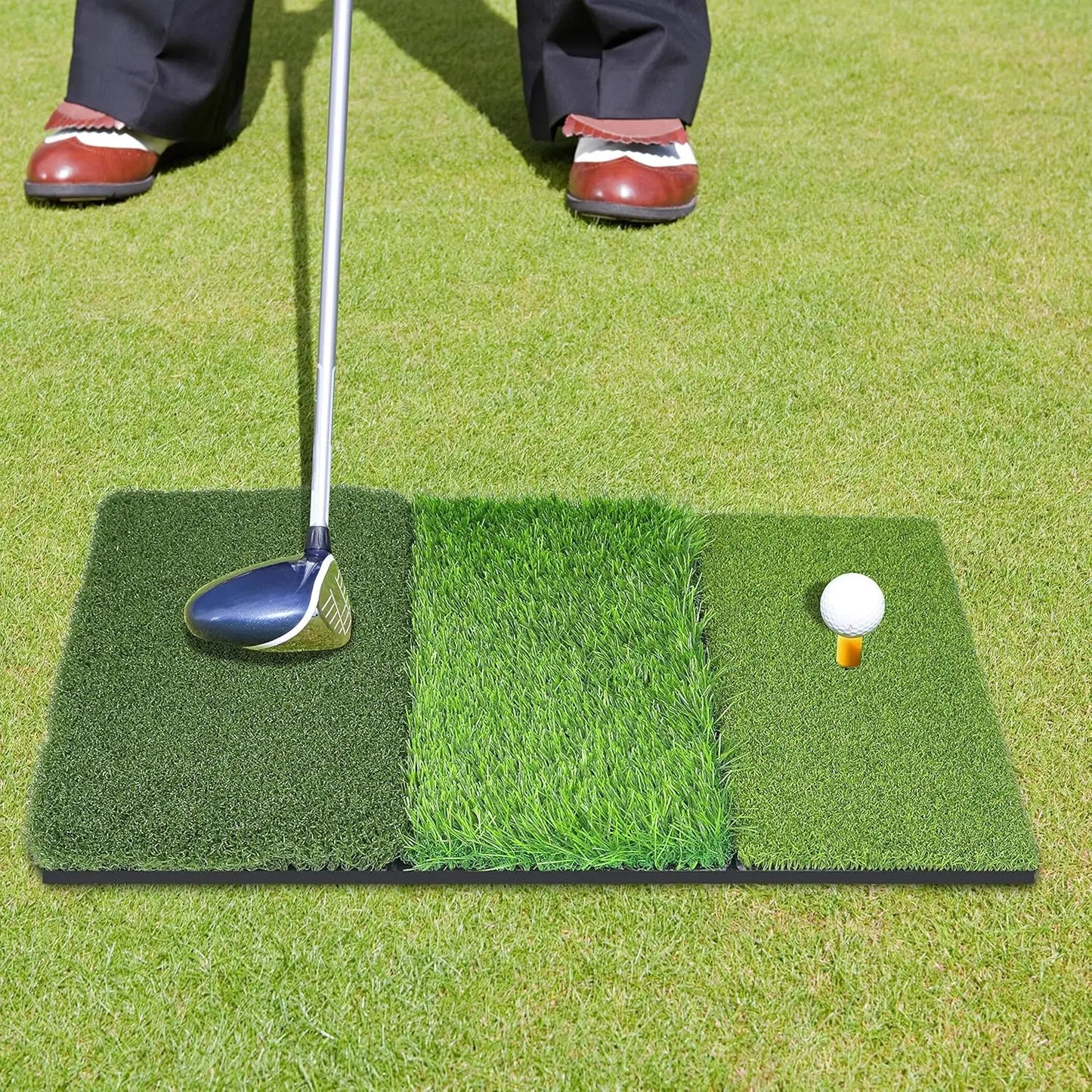 Golf Hitting Mat Thickened Practice Turf With Non Slip Back
