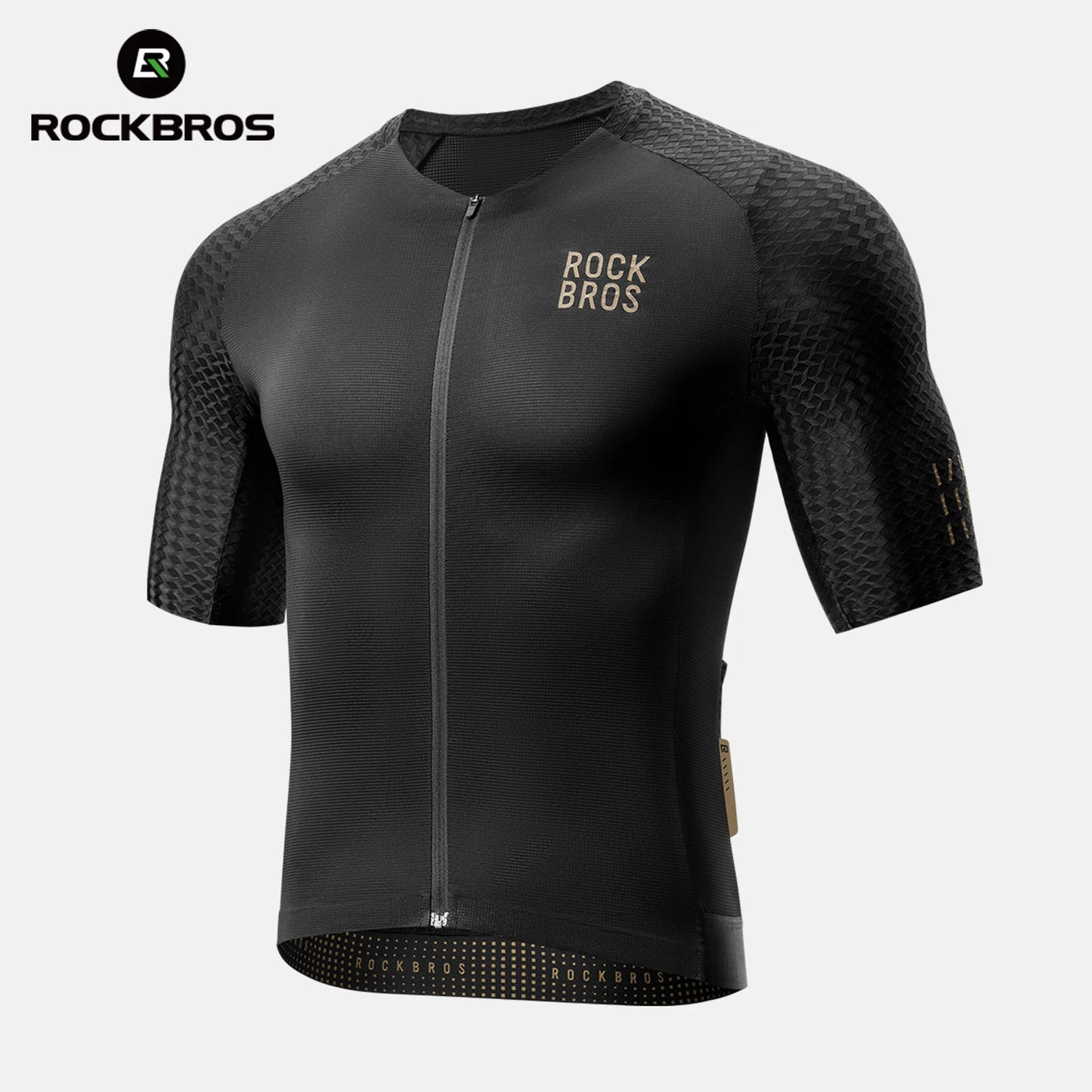 Rockbros Men Short Sleeve Cycling Jersey Quick Dry Breathable Top