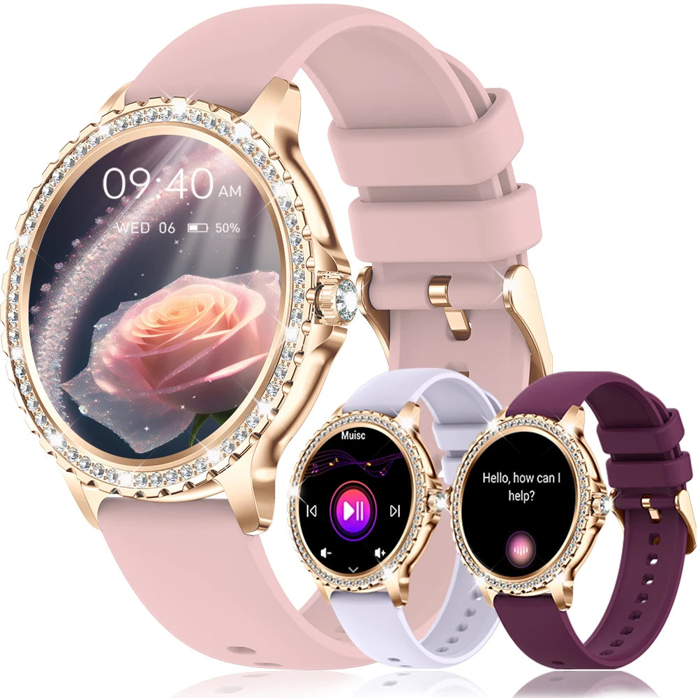 INNOFOVO Women's Smartwatch Touchscreen Fitness Tracker With Wireless Calls