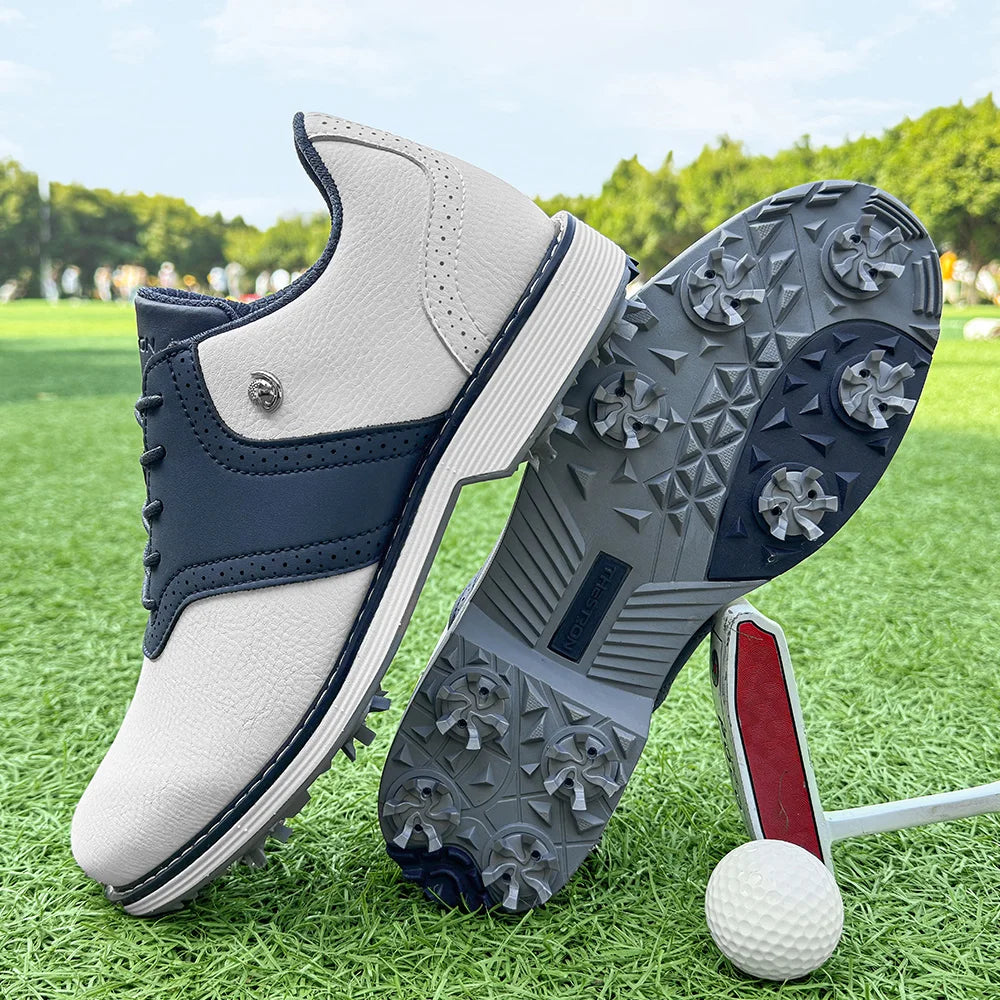 Lenox Men's Golf Shoes Spikes Sneakers For Walking Comfort