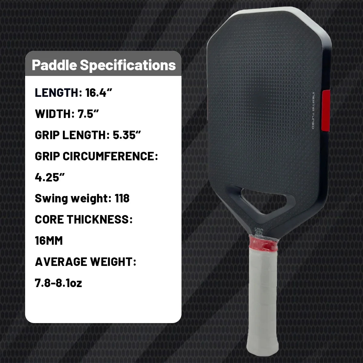 Azgairit Plaid Pickleball Paddle With Foam Core TPU Power Ring