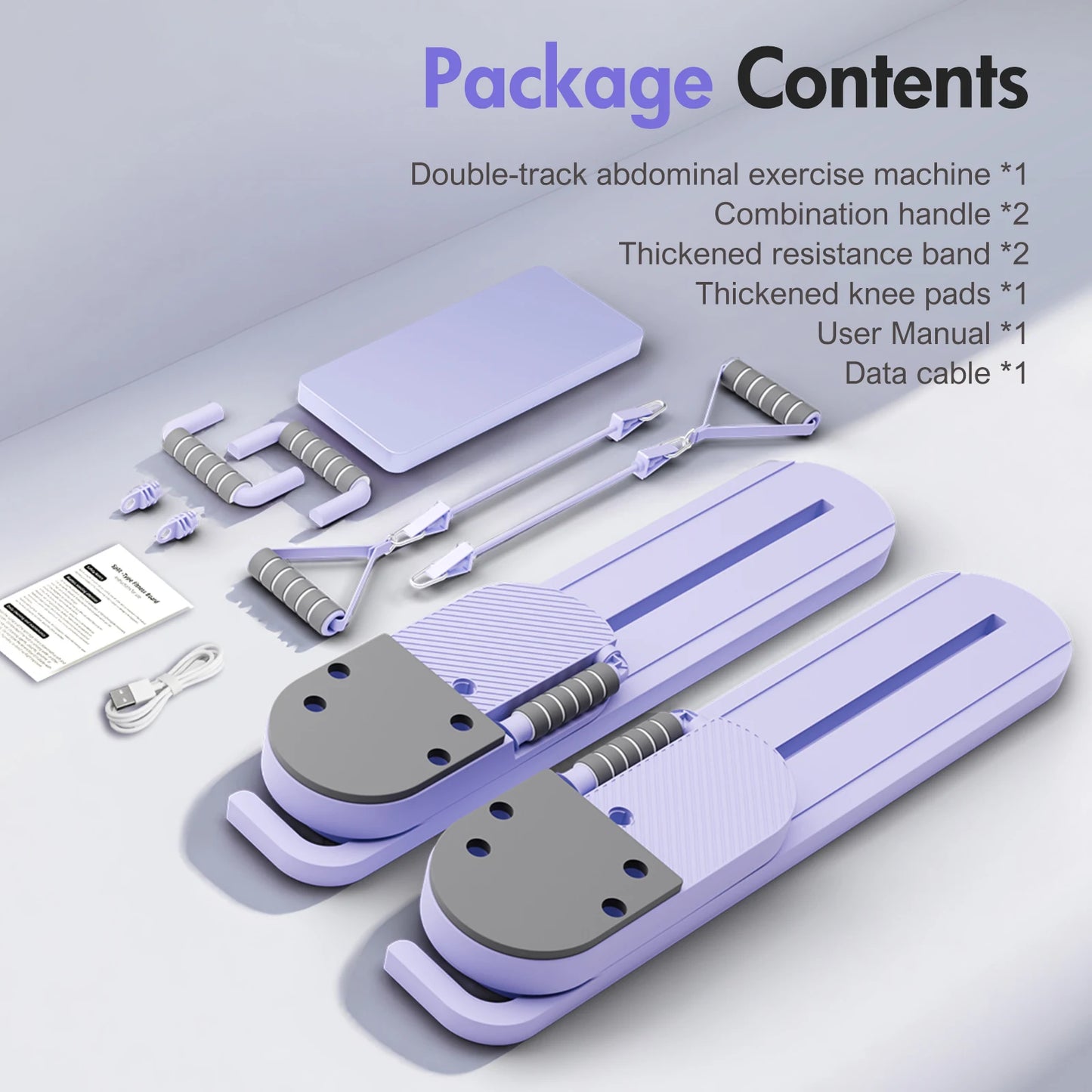2-In-1 Split Ab Pilates Board With Portable Foldable Design