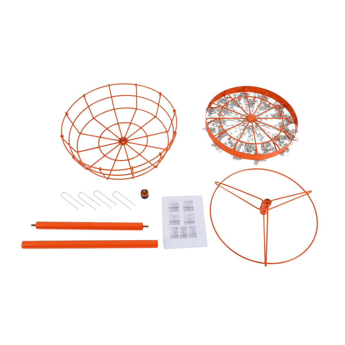 Portable Disc Golf Target With Safety Chain For Outdoor Practice
