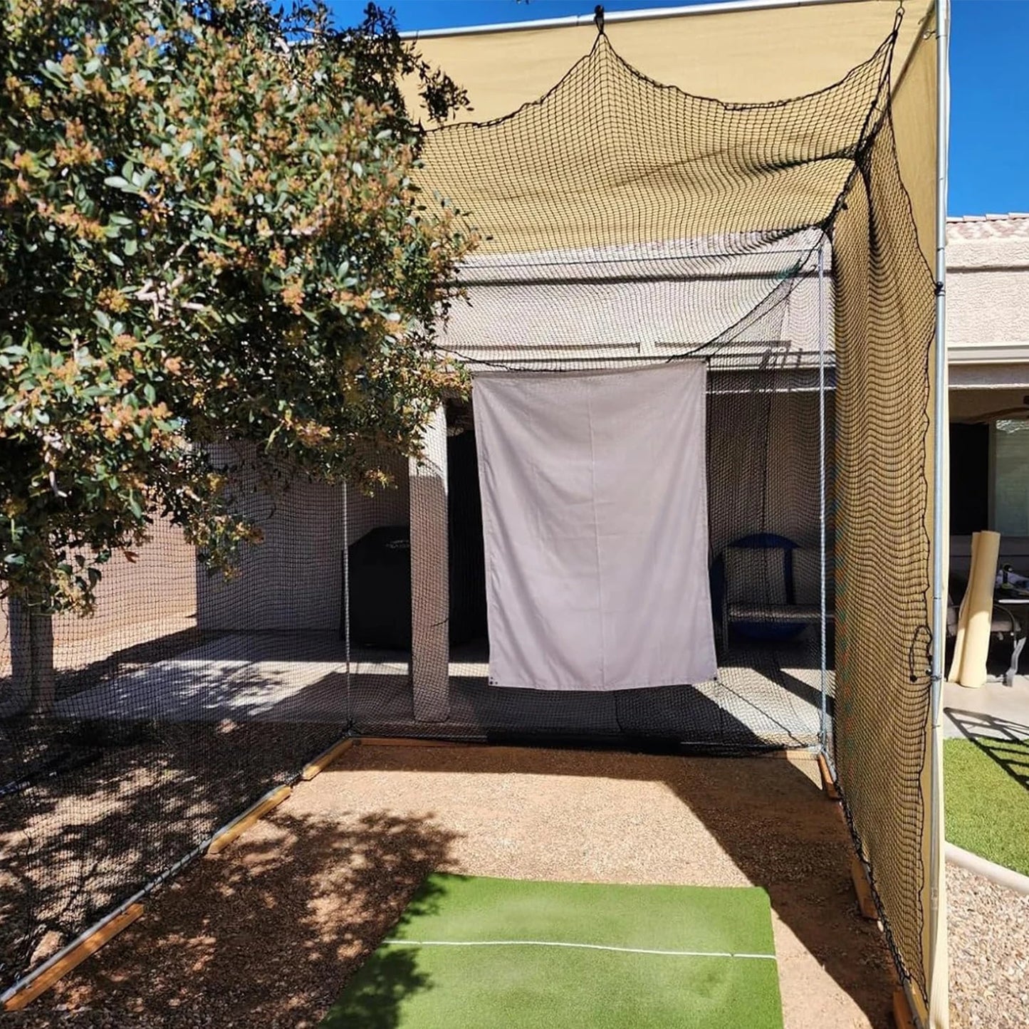 Foldable Golf Cage Net For Portable Batting Practice And Swing Training