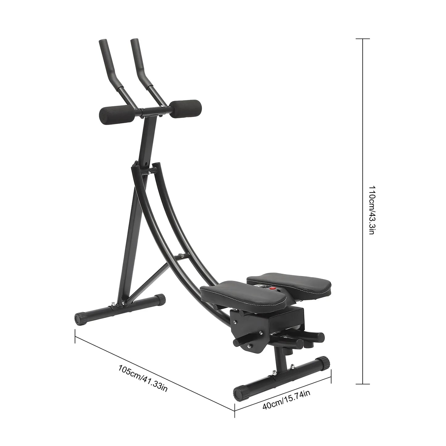 Ab Trainer Abdominal Bench With LED Monitor 330lb Capacity