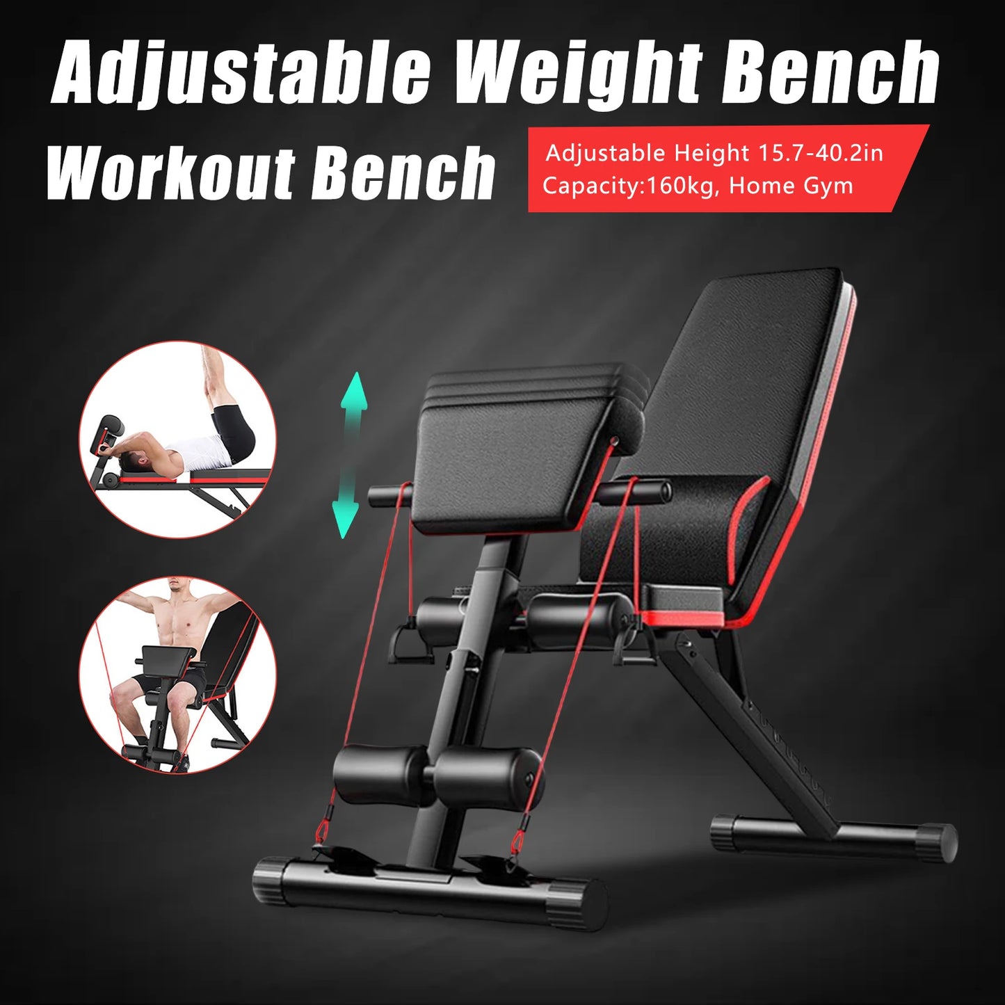 Adjustable Weight Bench Foldable For Full Body Workout Incline Decline
