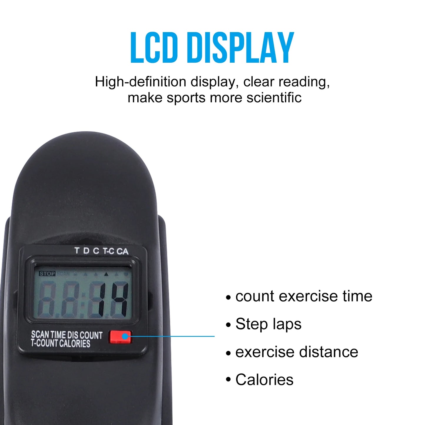 Stepper Exercise Bike With LCD Screen Portable Foot Pedal Exerciser Home