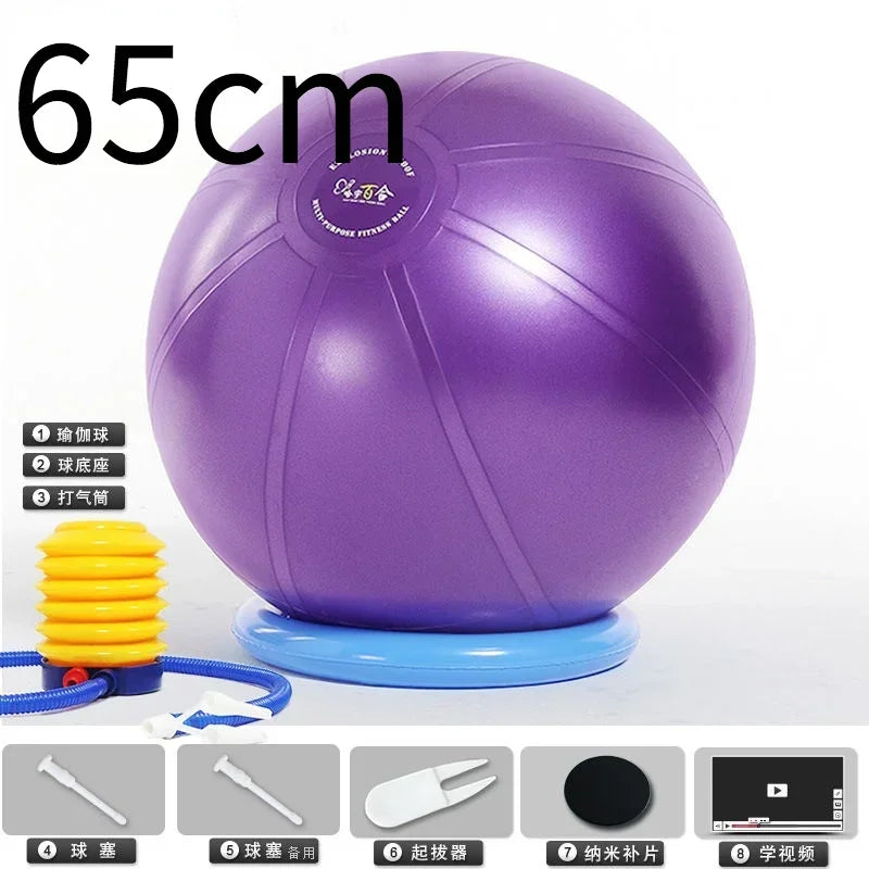 Pregnancy Yoga Exercise Ball With Base For Fitness Training and Strength Workouts