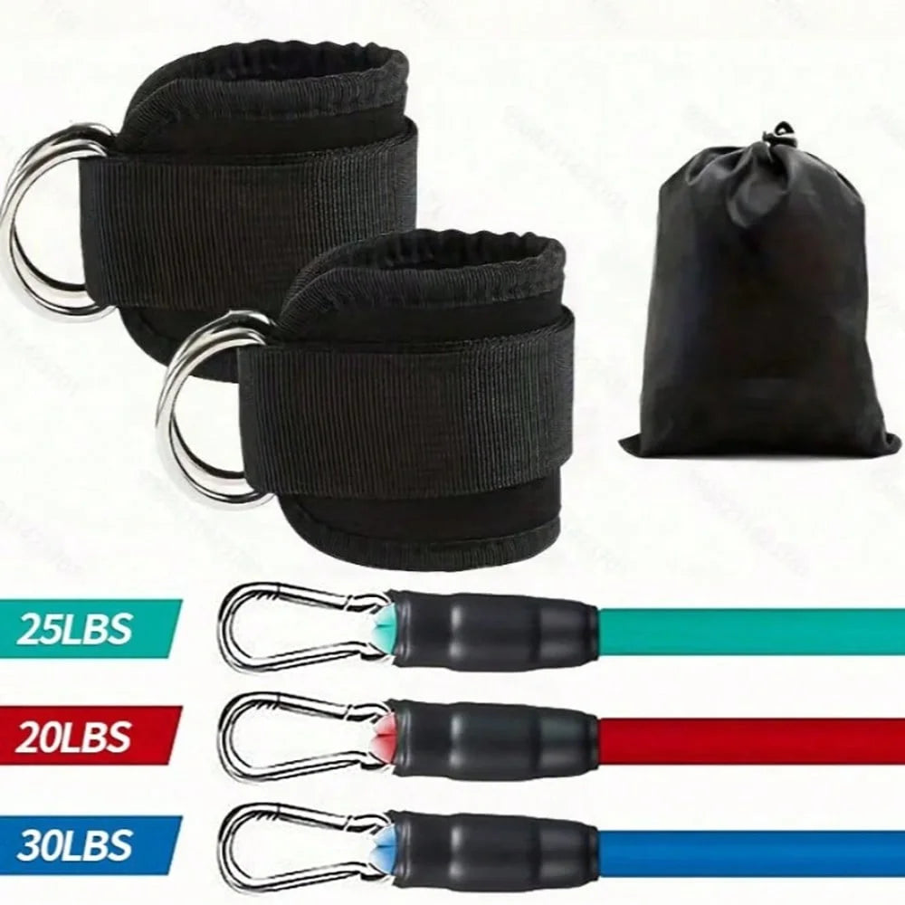 Ankle Resistance Bands Portable Set For Leg Strength Home Gym