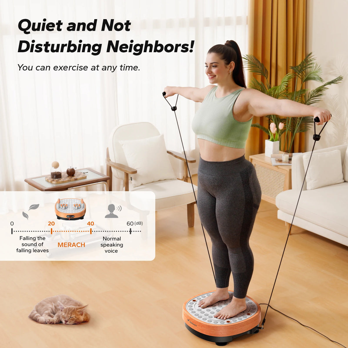 Merach Whole Body Vibration Plate Exercise Machine For Fitness