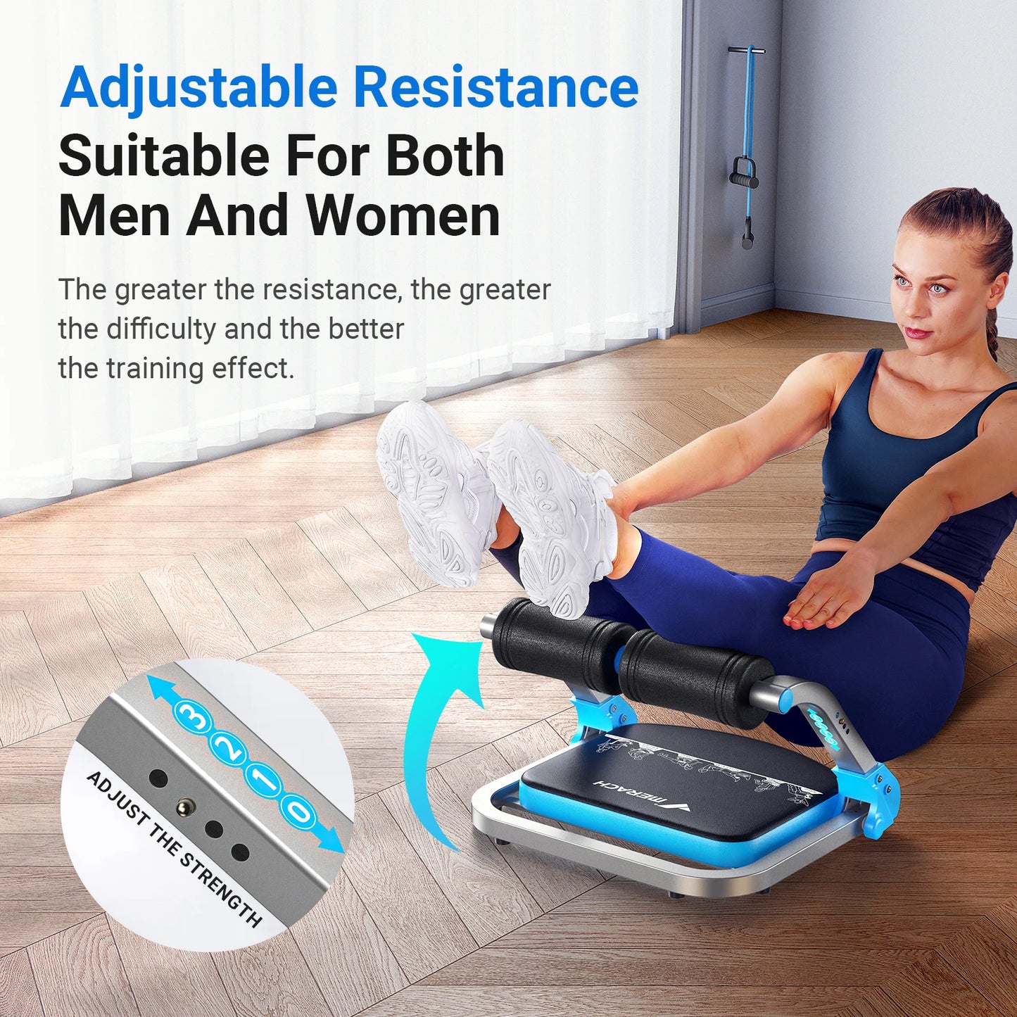 MERACH Ab Machine Sit Up Trainer With 330 Lbs Capacity