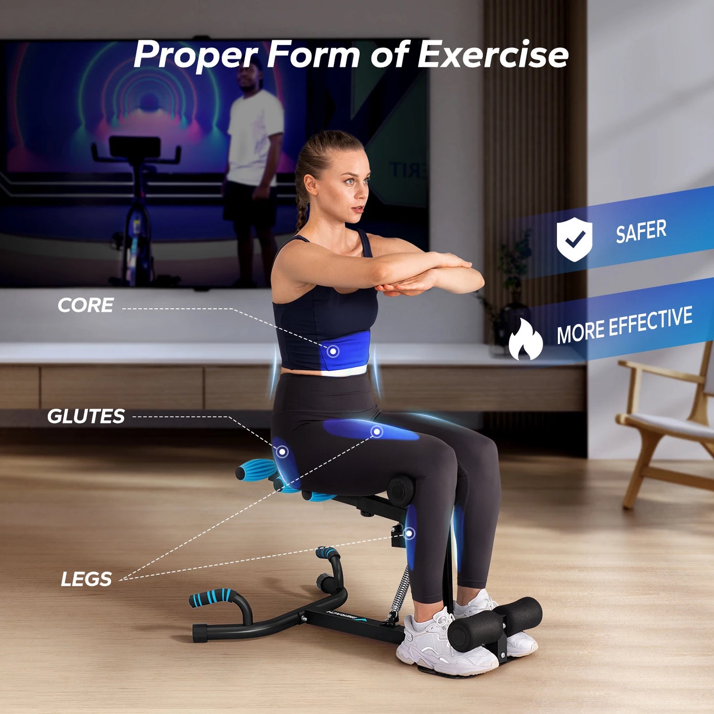 MERACH Deep Squat Machine for Glutes Core and Legs