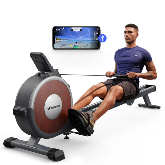 MERACH Magnetic Rowing Machine With 16 Levels Resistance