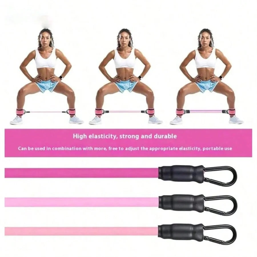 Ankle Resistance Bands Portable Set For Leg Strength Home Gym