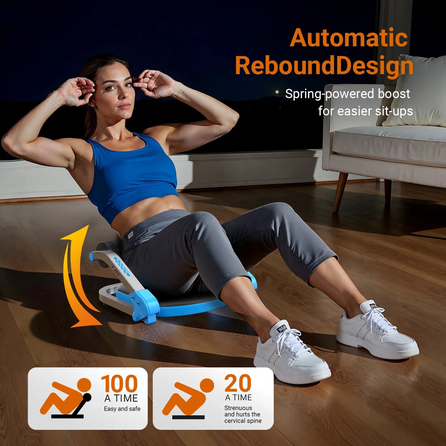 MERACH Ab Machine Sit Up Trainer With 330 Lbs Capacity