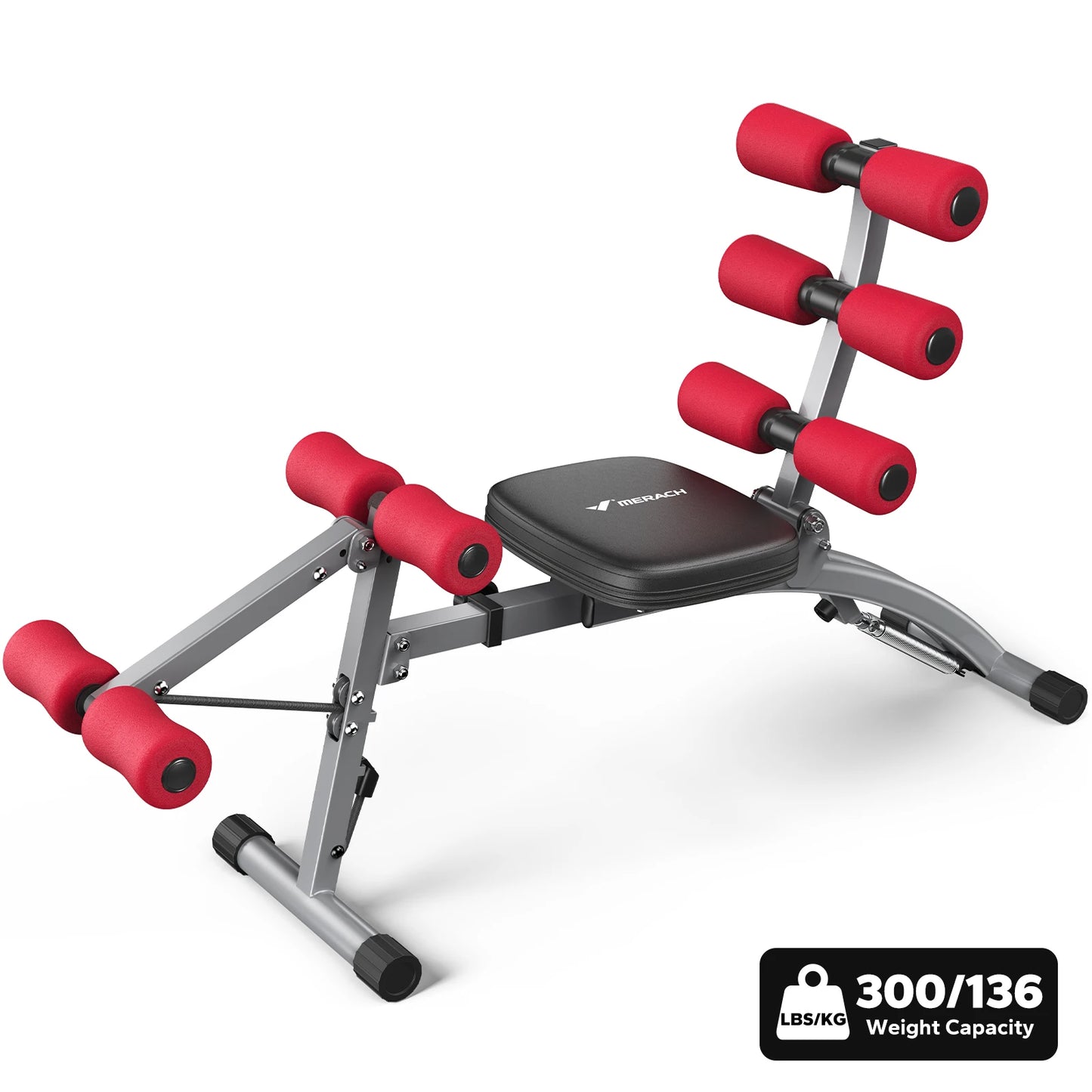 MERACH Ab Machine Multi-Functional Adjustable Sit Up Bench