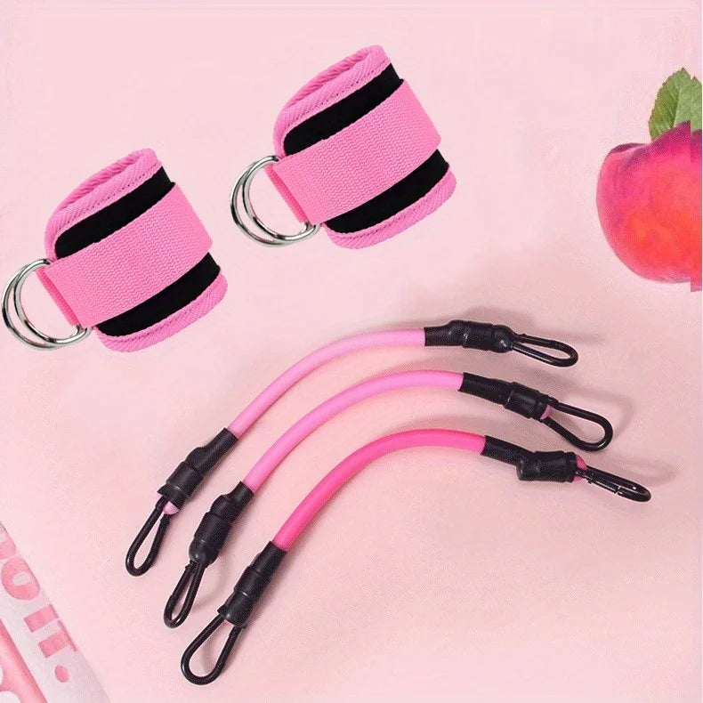 Ankle Resistance Bands Portable Set For Leg Strength Home Gym