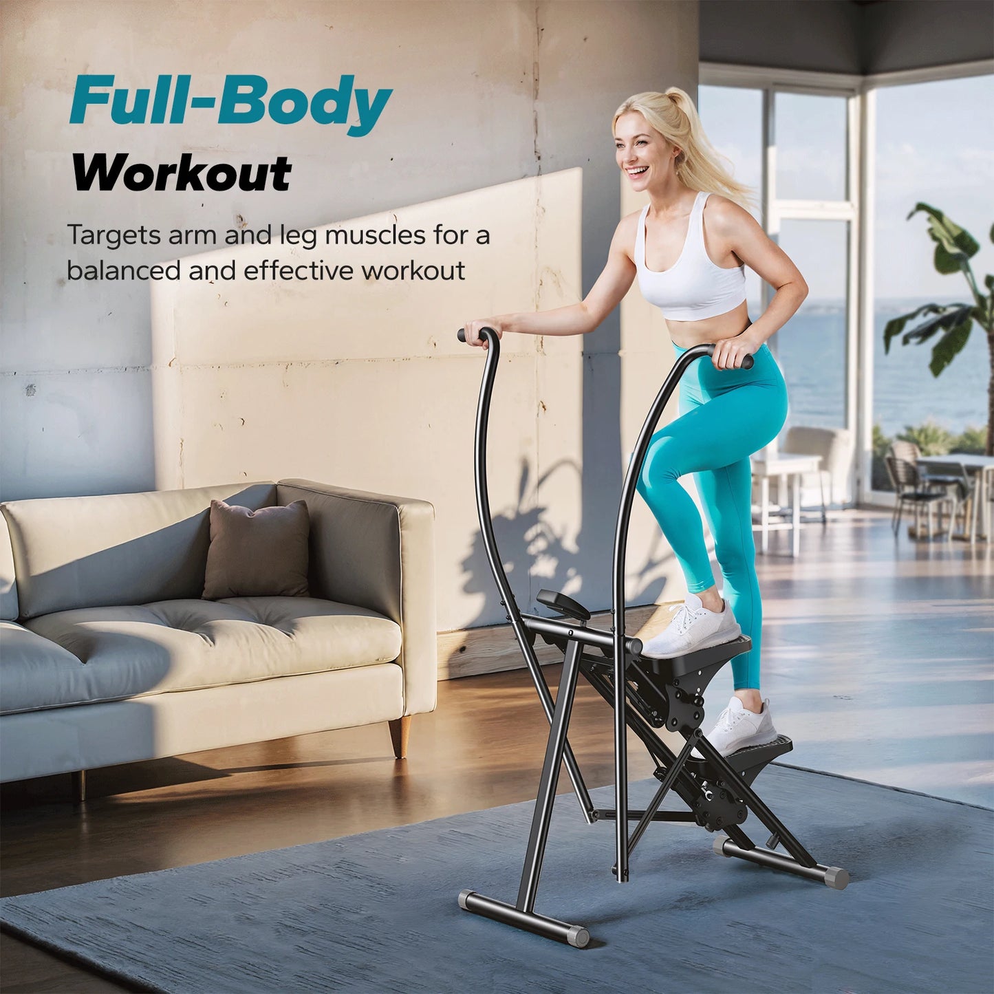 MERACH Stair Stepper For Home Gym Full-Body Workout Compact Climber