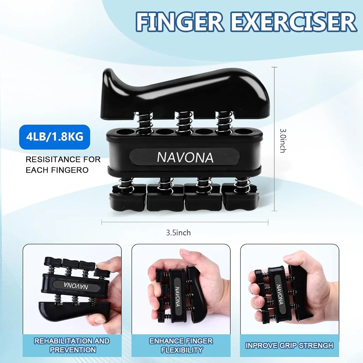 Grip Training Kit With Adjustable Hand Gripper Exercisers Stress Ball