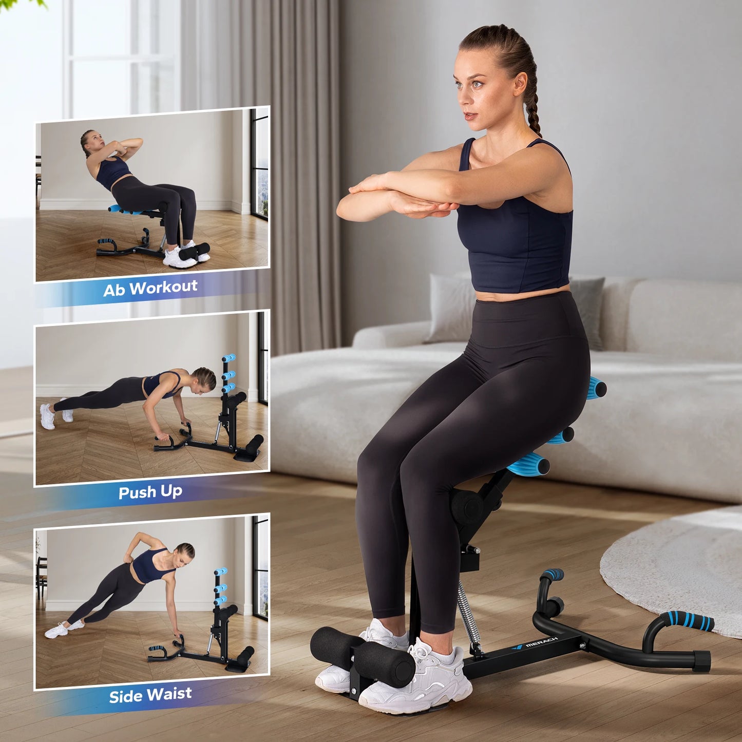 MERACH Deep Squat Machine for Glutes Core and Legs