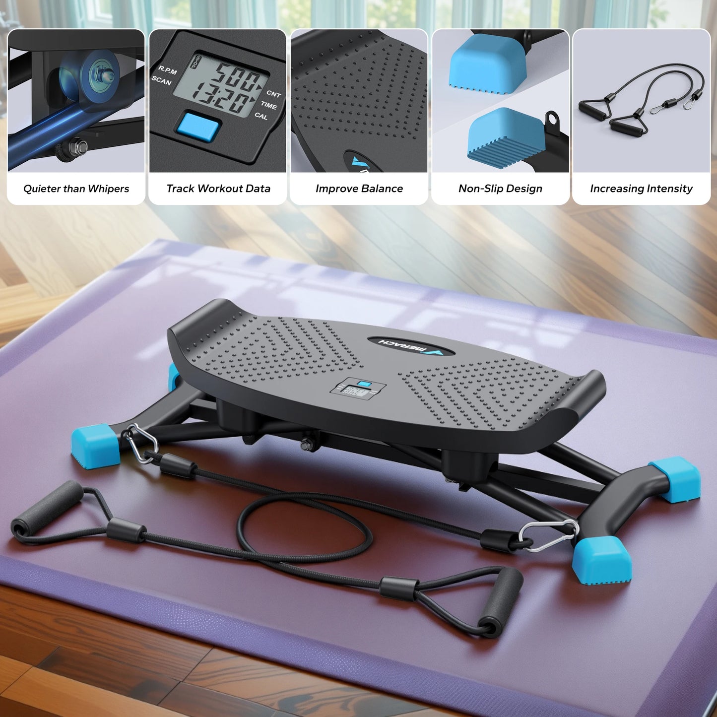 MERACH Ski Machine Simulated Training Cardio Equipment