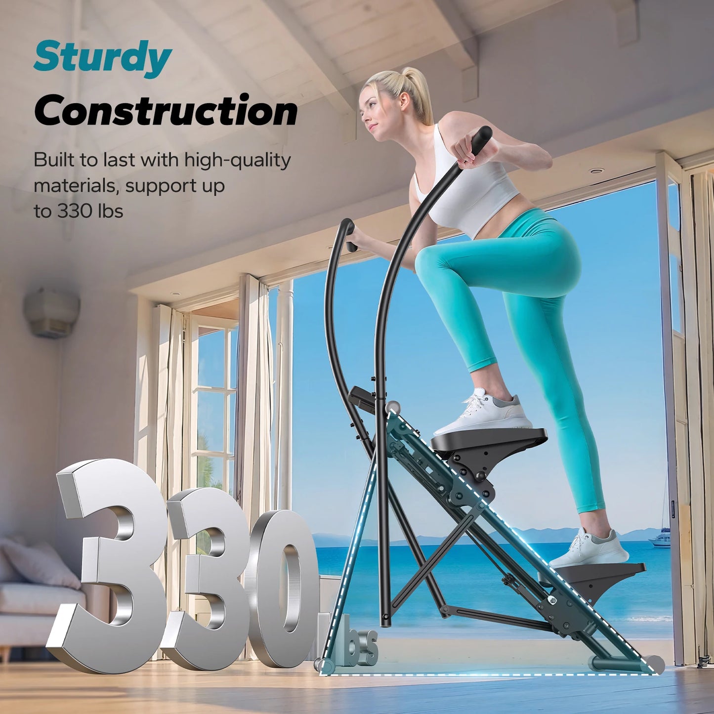 MERACH Stair Stepper For Home Gym Full-Body Workout Compact Climber
