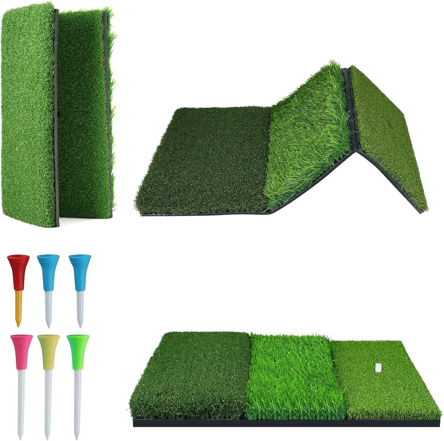 Golf Hitting Mat Thickened Practice Turf With Non Slip Back