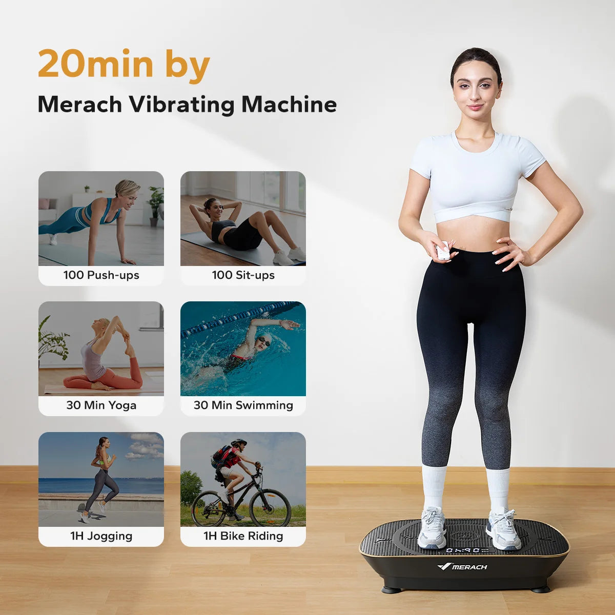 Merach Vibration Plate Exercise Machine For Full Body Workout