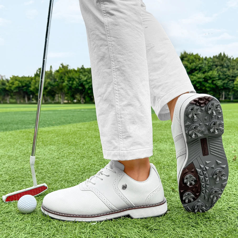 Lenox Men's Golf Shoes Spikes Sneakers For Walking Comfort