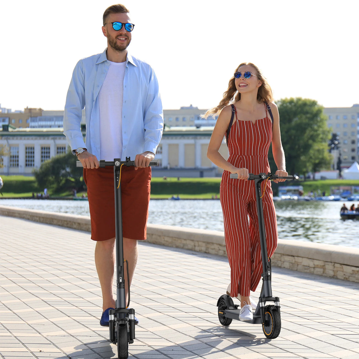 AOVOPRO Electric Scooter With App Control And Dual Suspension