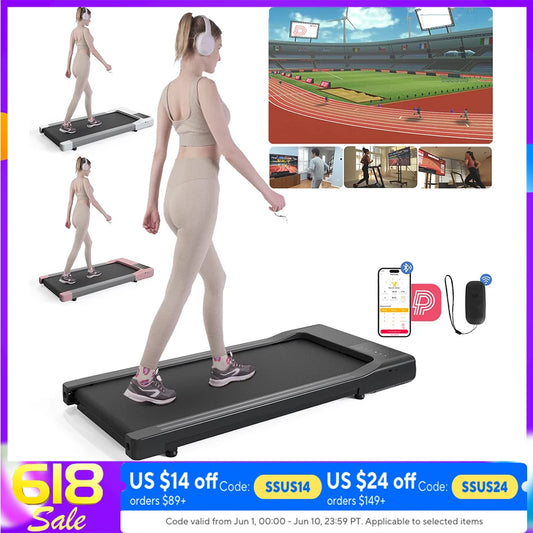 Superun 2in1 Treadmill for Home Office With Remote LCD Display