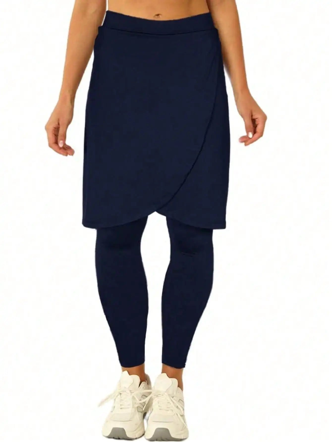 Fisoew Women's Athletic Skirt With Leggings Wrap Skorts Pocket