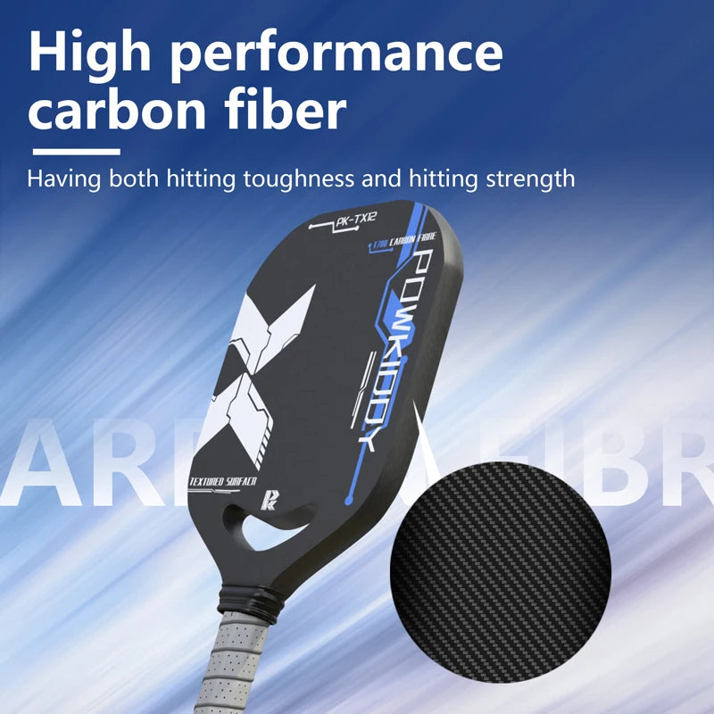 Powkiddy T700 Carbon Fiber Pickleball Paddle With Aero Throat