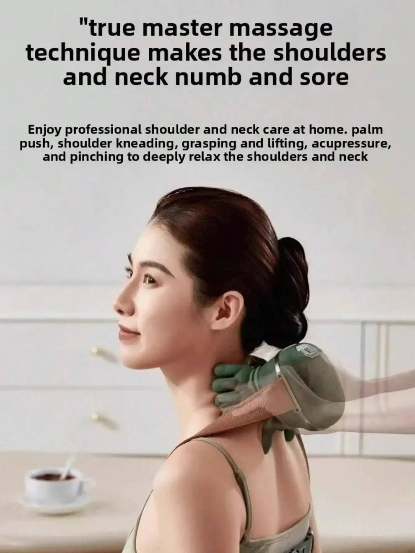 4D Shiatsu Neck And Shoulder Massager With Heat Deep Tissue