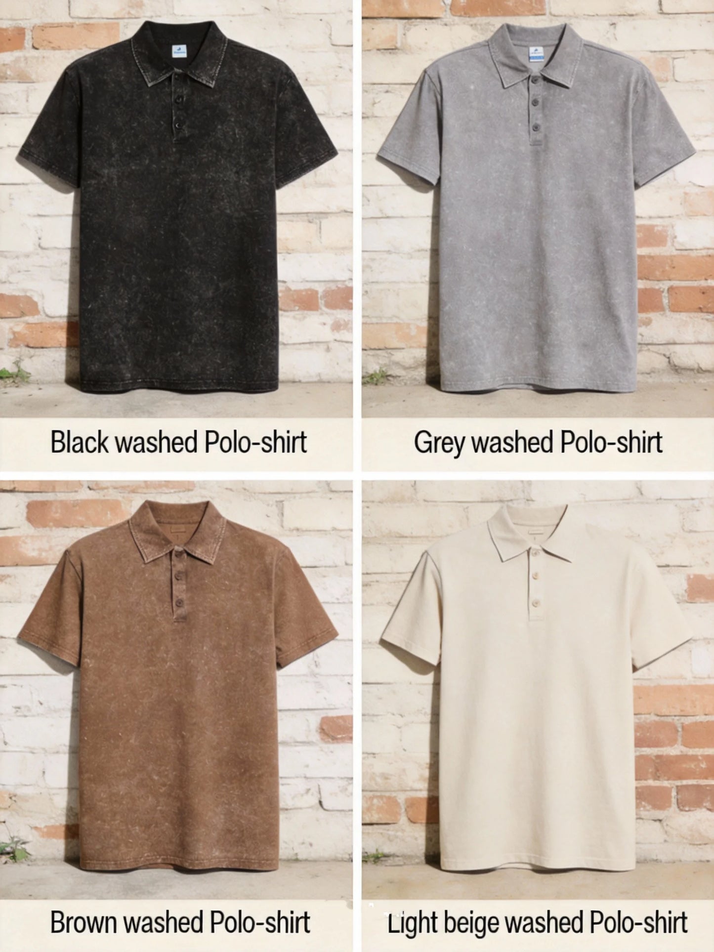 Mens Cotton Polo Shirt Set Four Pieces For Sports Golf