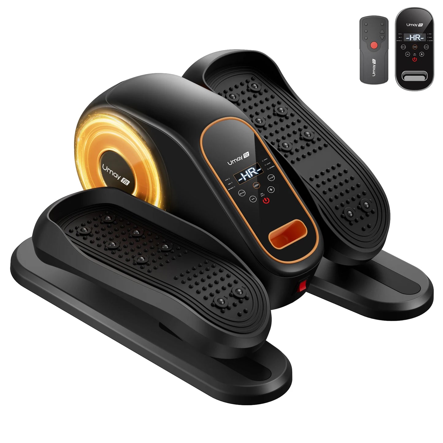 UMAY Compact Under Desk Electric Elliptical Machine With 12 Speed Remote Control