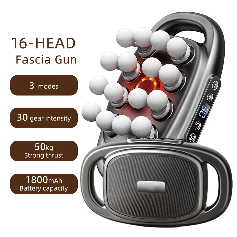 Foreverlily 16-Head Fascia Gun High Frequency Massage For Back And Shoulders