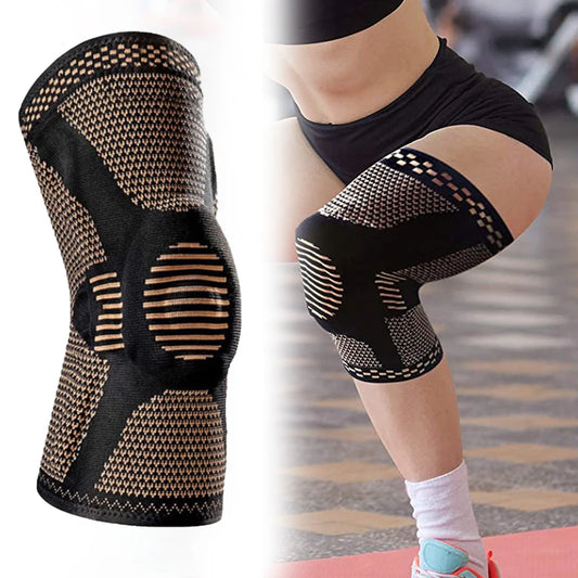 Orthopedic Knee Pad Support Adjustable Sport Brace Copper Nylon