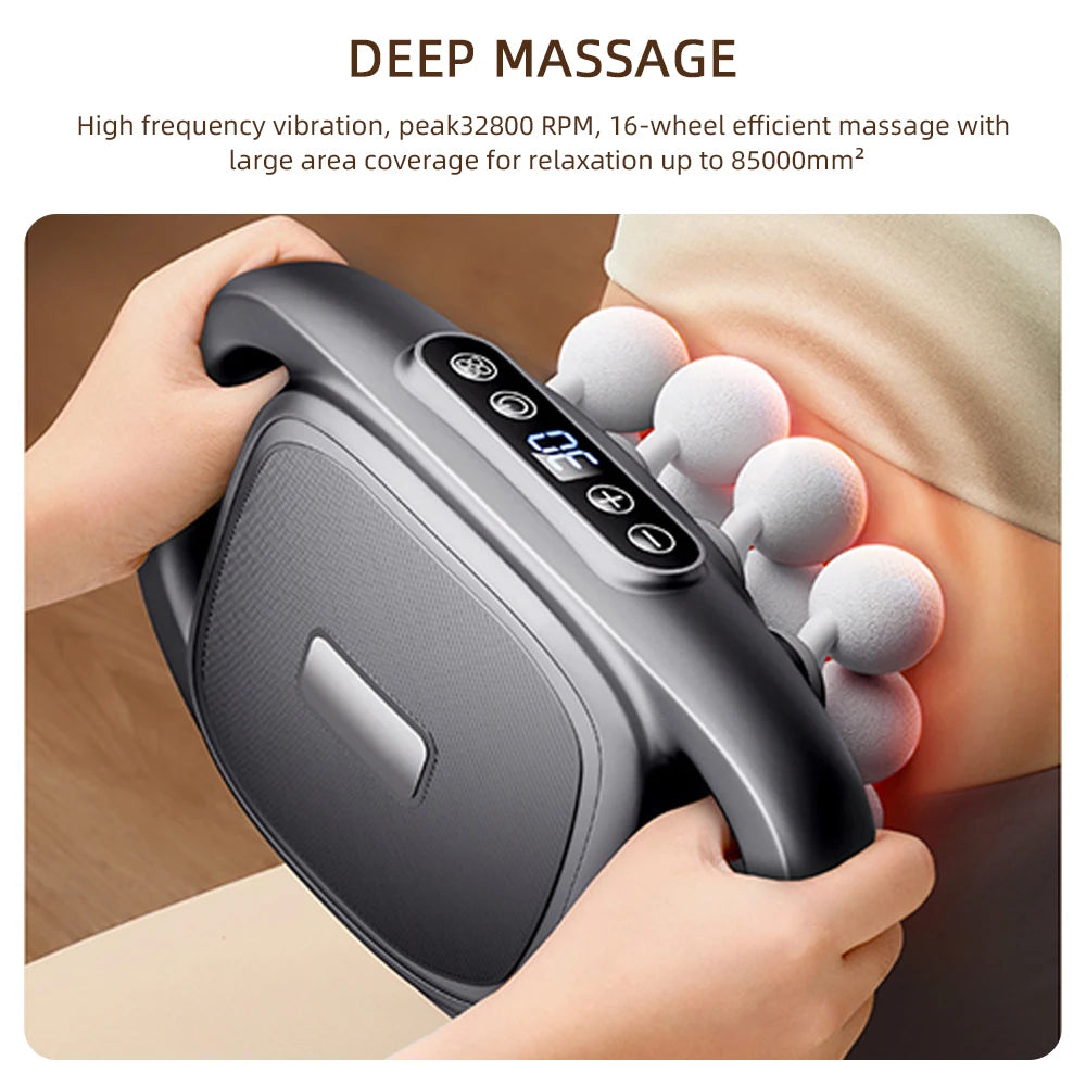 Foreverlily 16-Head Fascia Gun High Frequency Massage For Back And Shoulders