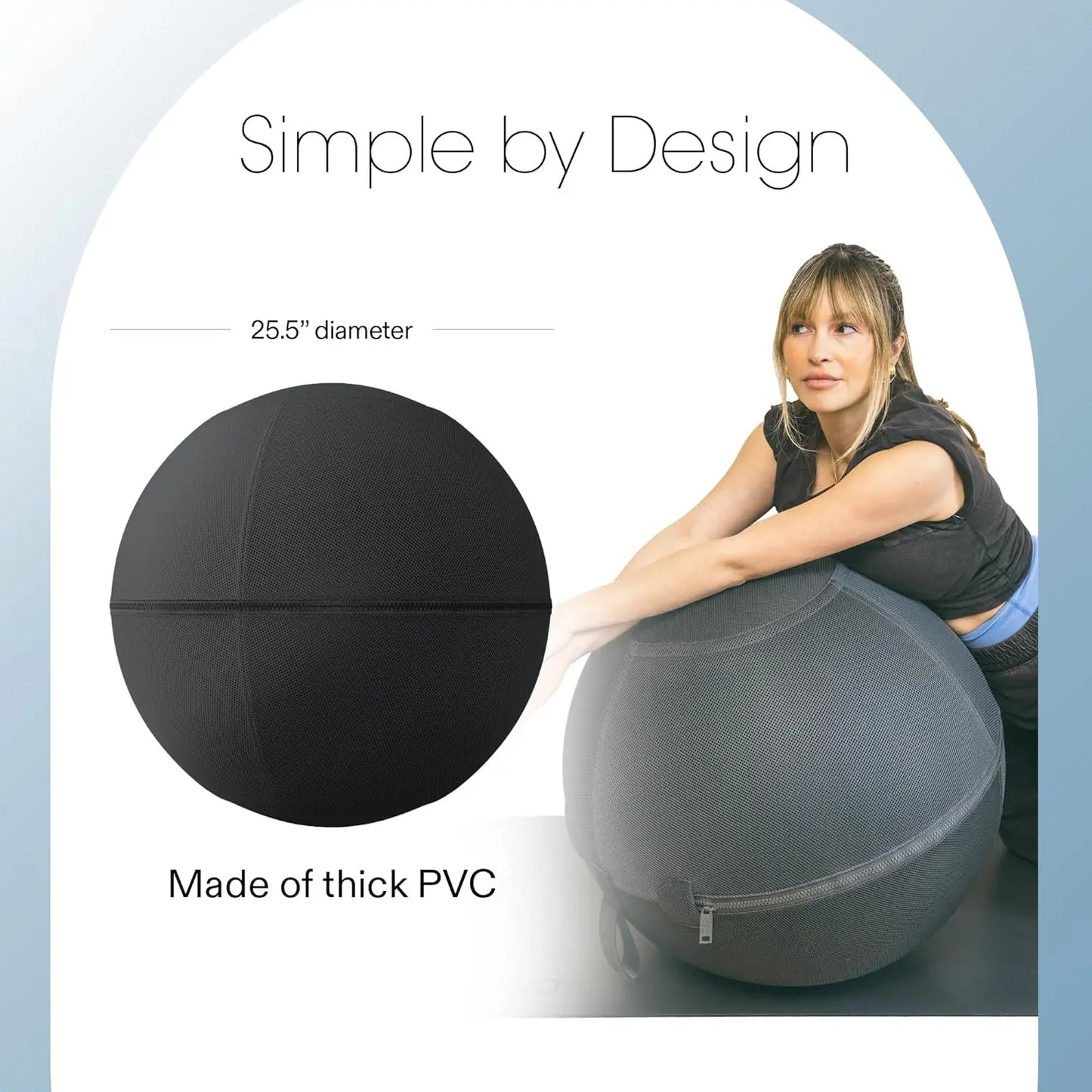 YTYIN Balance Ball Chair For Core Strengthening Yoga And Therapy