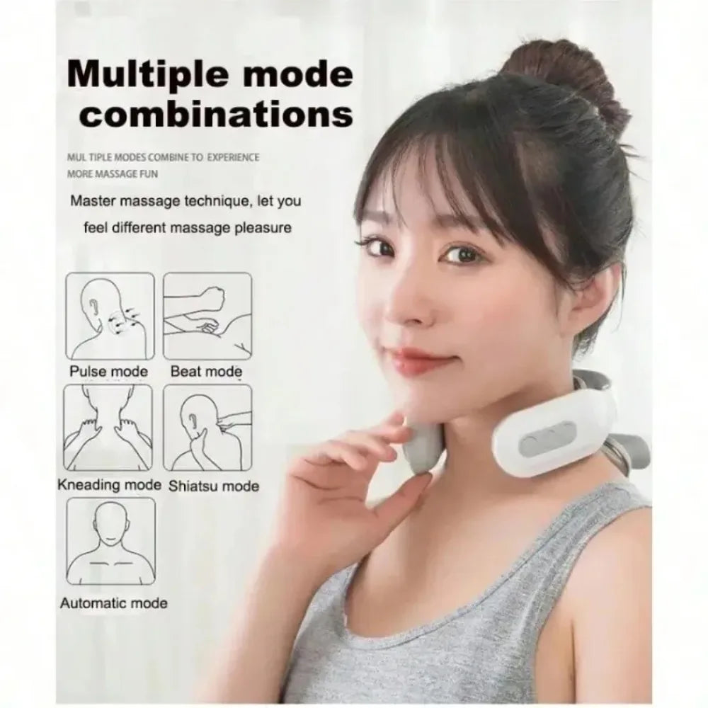 Adjustable USB Charging Neck Massager With Heat For Pain Relief