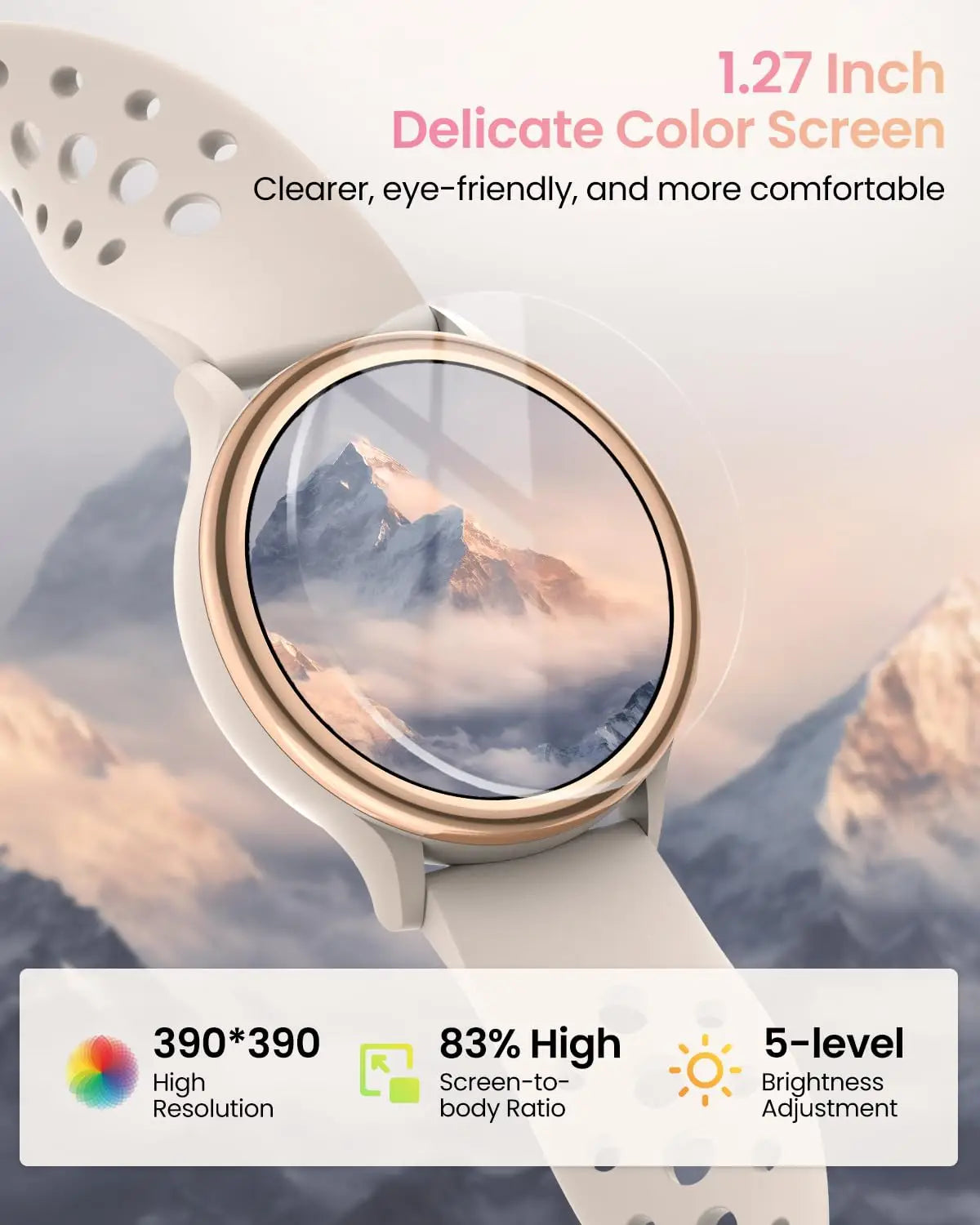 Bran Women Smartwatch Fitness Tracker for iPhone and Android