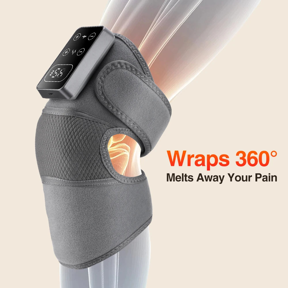 Hailicare Heated Vibration Knee Massager With Hot Compress Therapy