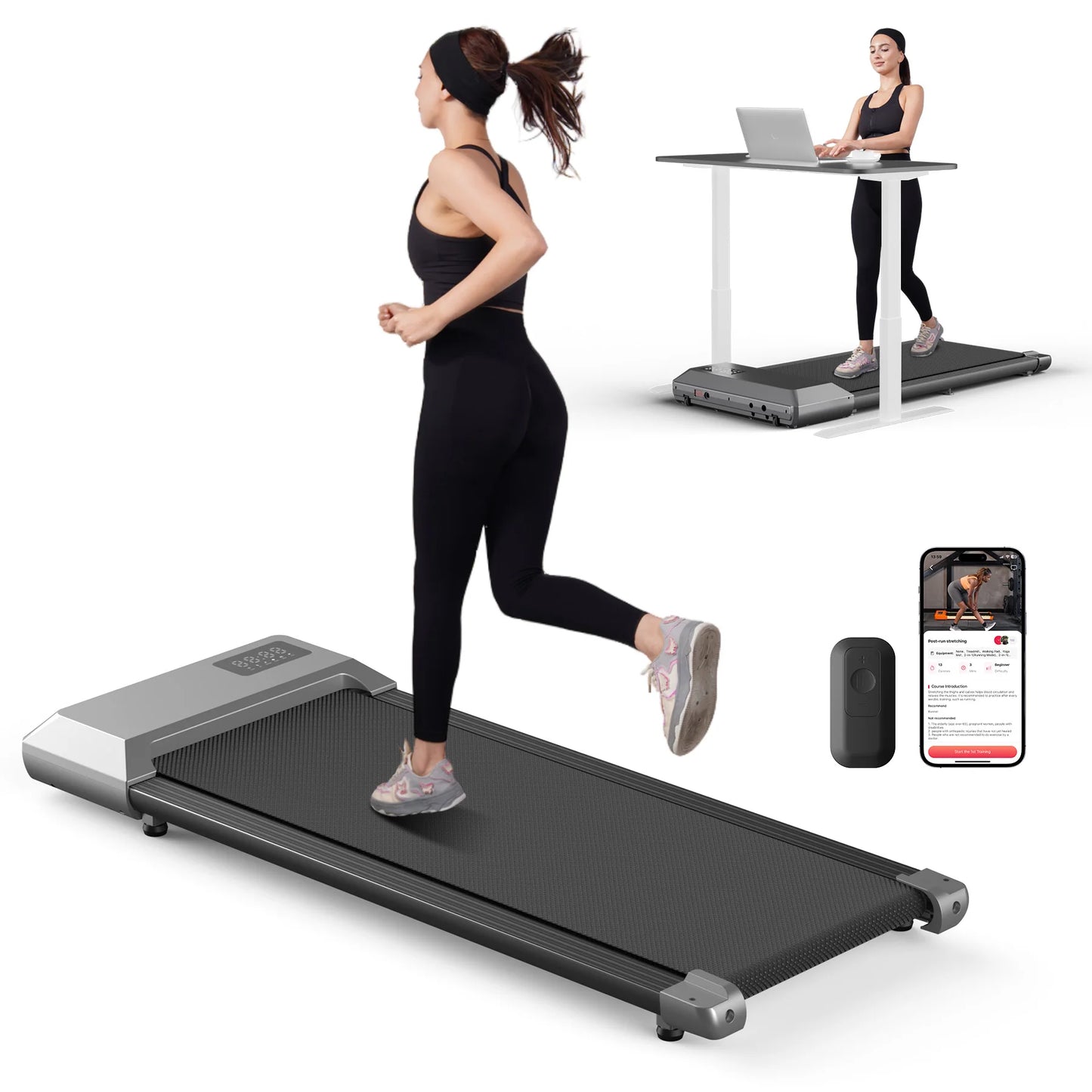Superun 2-in-1 Home Treadmill 2.5HP 300lb Capacity