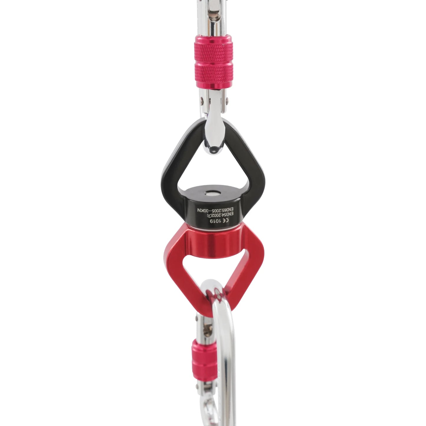 Complete Aerial Hoop Set With Swivel Connector 3 Pcs Screw Carabiners Round Load Strap, Single Point Design