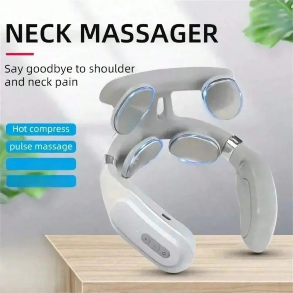 Adjustable USB Charging Neck Massager With Heat For Pain Relief
