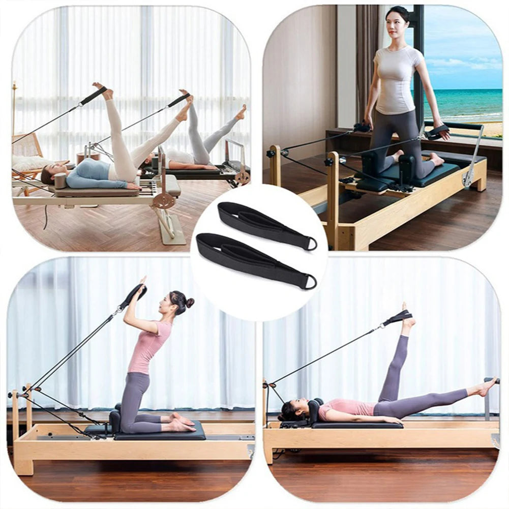 2-Piece Pilates D Ring Straps Double Loop Yoga Set