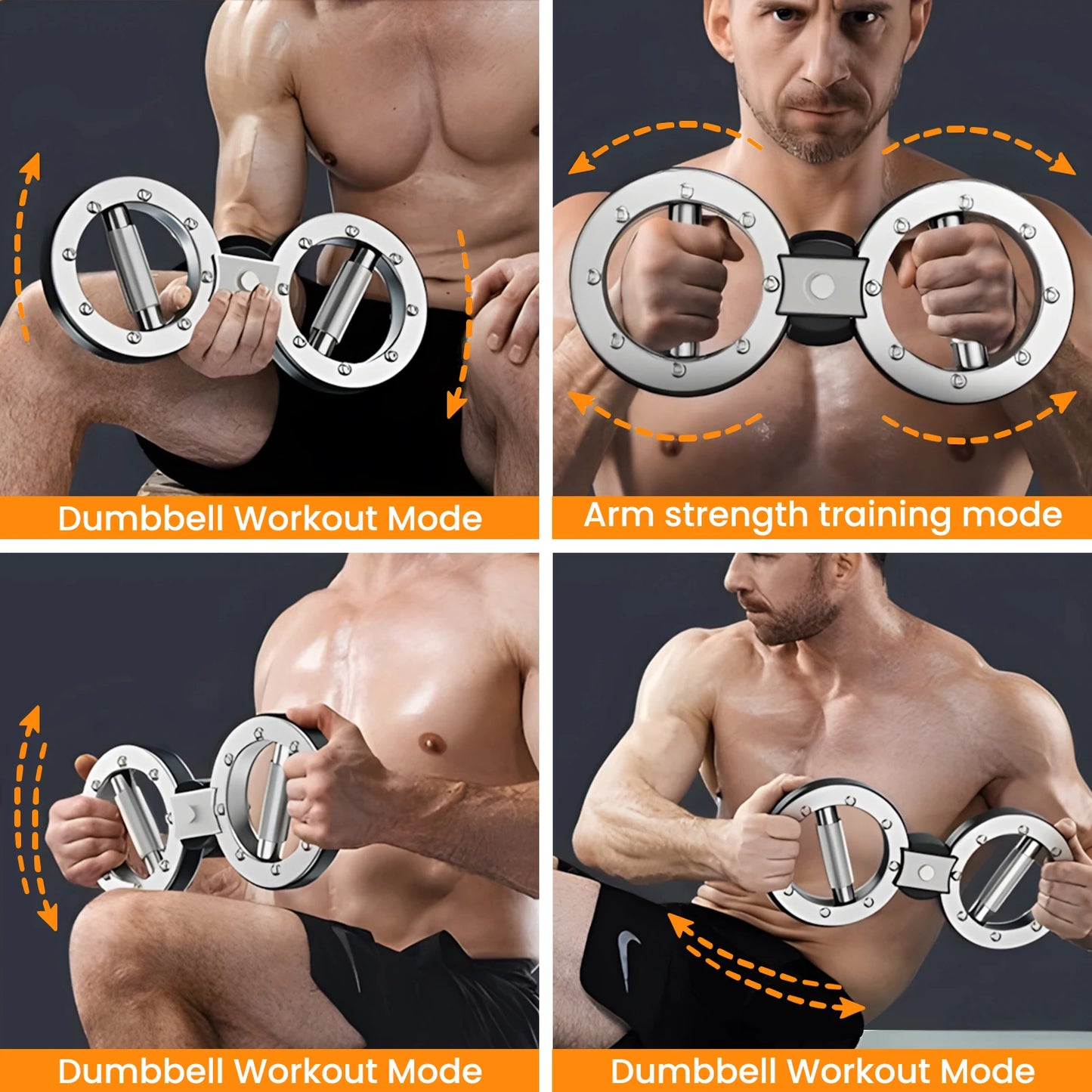 Rotator Forearm Exerciser With Adjustable 8 To 15 Lbs Resistance