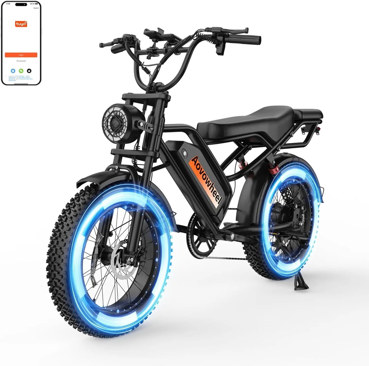 AOVOWHEEL AW2PRO Electric Fat Tire Bike 1500W Top Speed 31mph