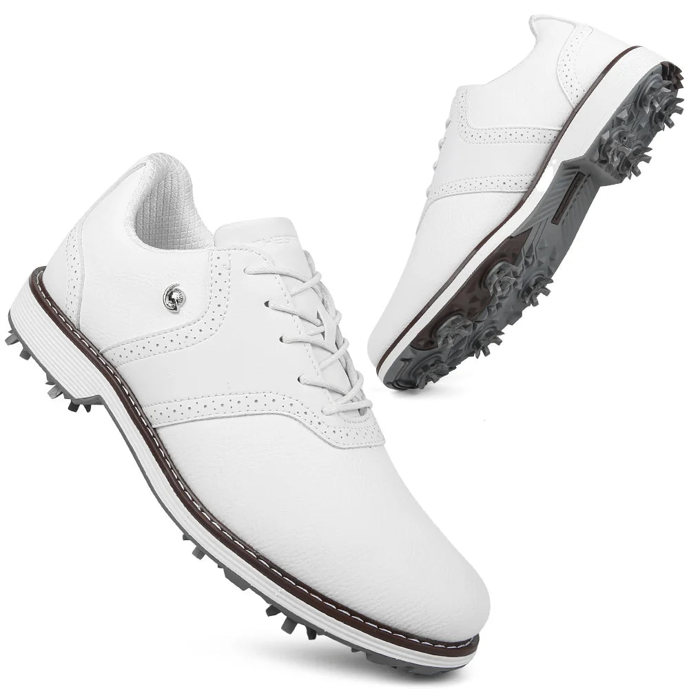 Lenox Men's Golf Shoes Spikes Sneakers For Walking Comfort
